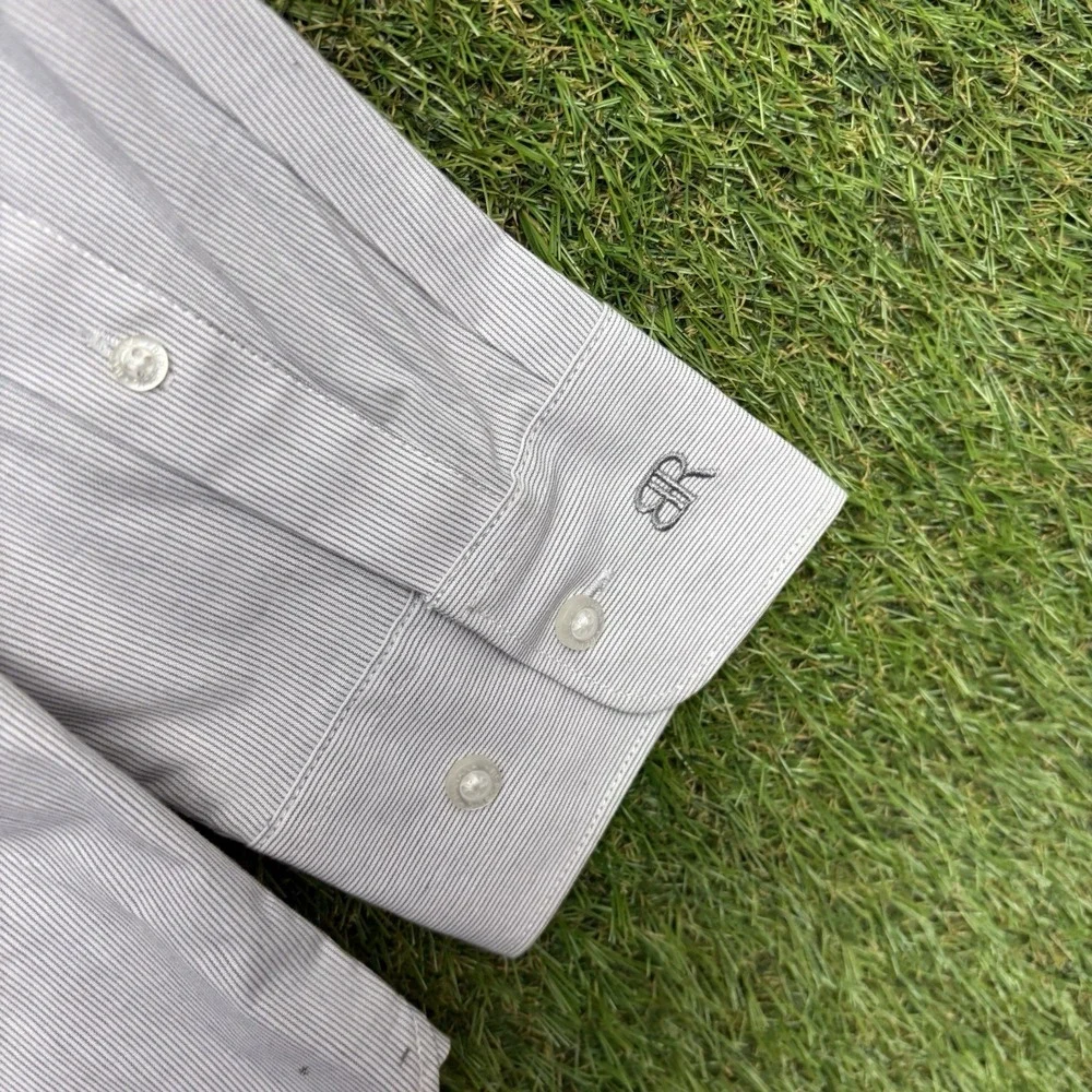 Banana Republic Dress Shirt Mens 2XL Stretch Poplin Slim Fit Grey Preppy NWT